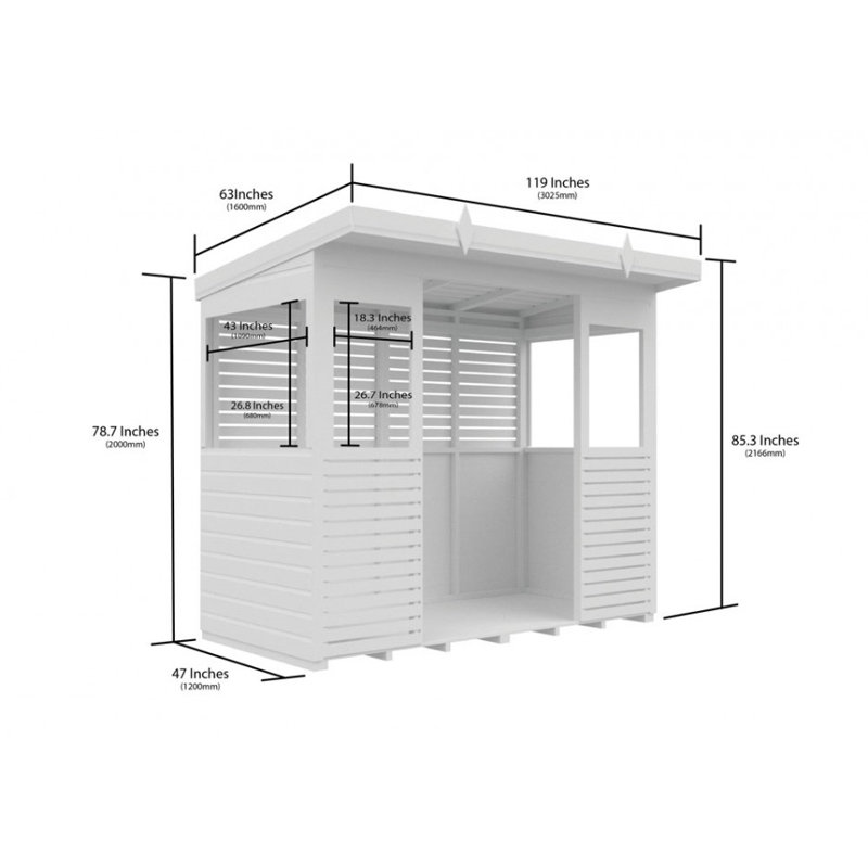 8 x 4 BBQ/Outdoor Kitchen Shelter