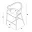 Tabourets Leathaire avec structure en chrome poli-2025653421-2025653423