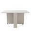 Entièrement déplié, table pliable blanche de 51,18 pouces, convenant à une petite table familiale ou à une table de présentation, pratique, simple et longue, simple et légère