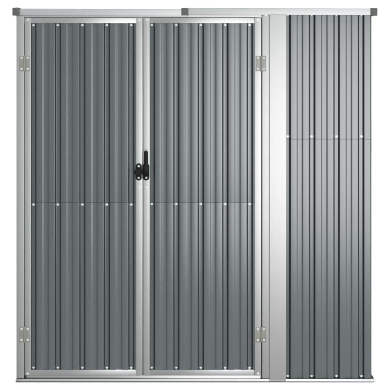 Alesio Garden Tool Shed Grey 161x89x161 cm Galvanised Steel