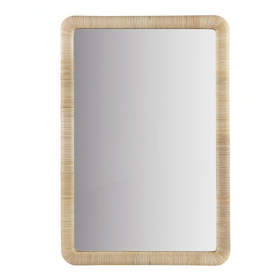Natural Rattan Rectangle Wall Mirror