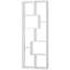 Bibliothèque en bois synthétique blanc pur à 5 niveaux pour rangement vertical vertical de style géométrique