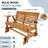Outdoor High Back Glider Chair Set