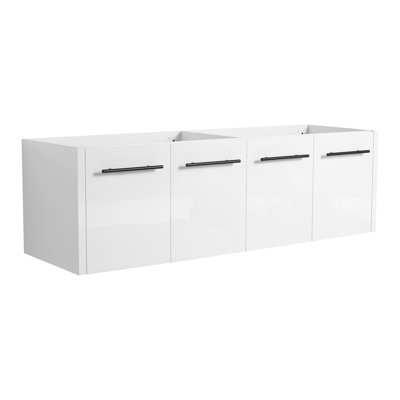 Base de meuble-lavabo mural moderne 60 po seulement (sans lavabo)