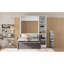 Lit escamotable simple mural avec canapé, avec tablettes, blanc-921642515
