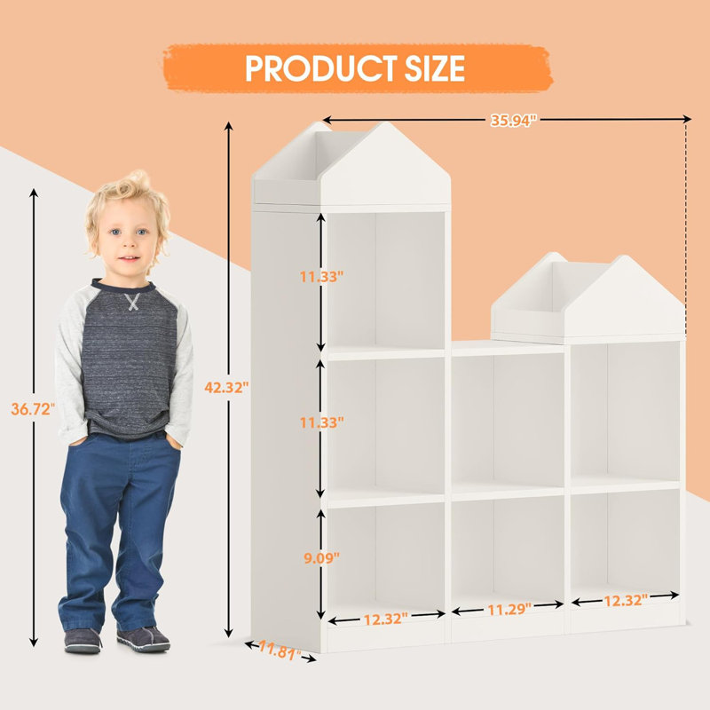 Bibliothèque pour enfants 7 compartiments