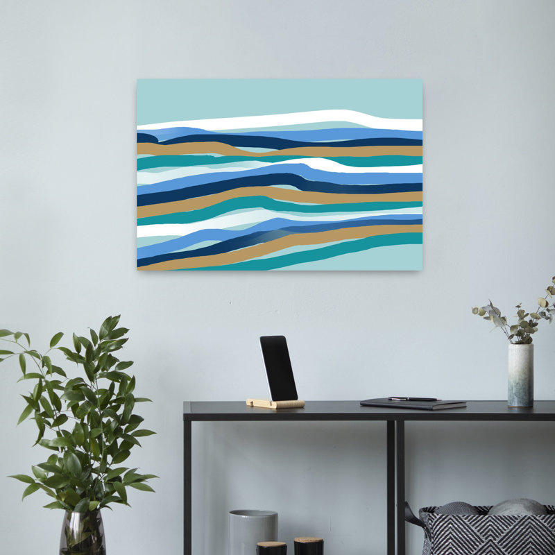Art contemporain abstrait contemporain, H 16 po x l 24 po