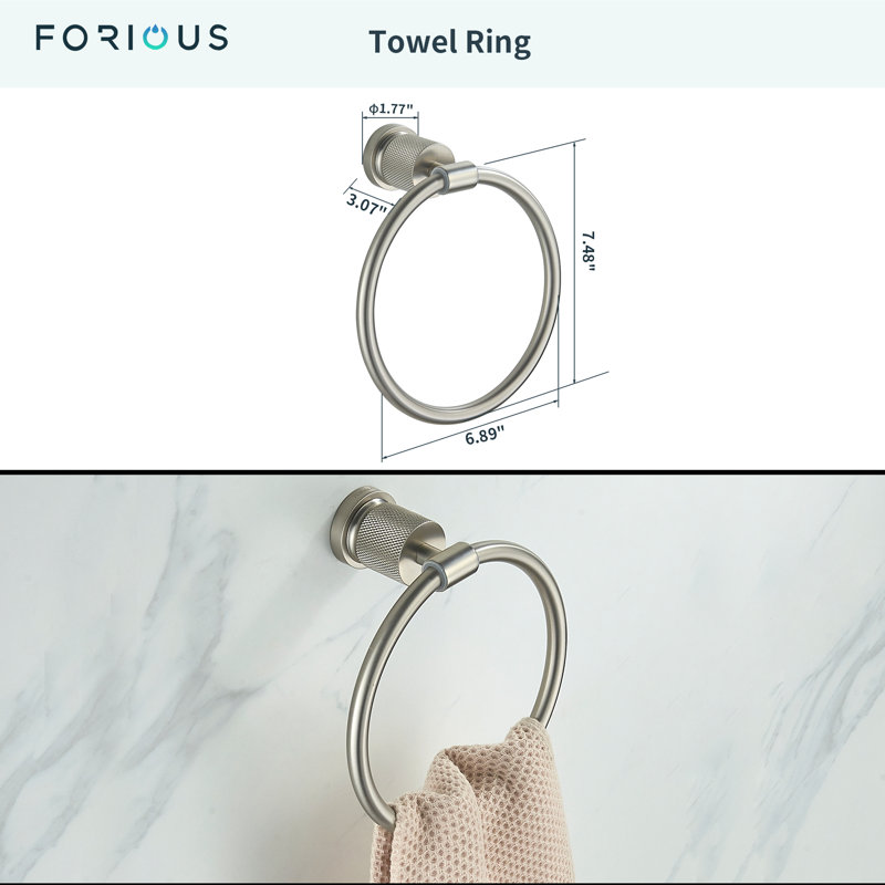 3 - Piece Bathroom Hardware Set, Brushed Nickel