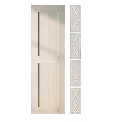 84 po de hauteur 5-en-1 Design Tinsmith gris couleur bois de pin massif fini / non assemblé une porte seulement