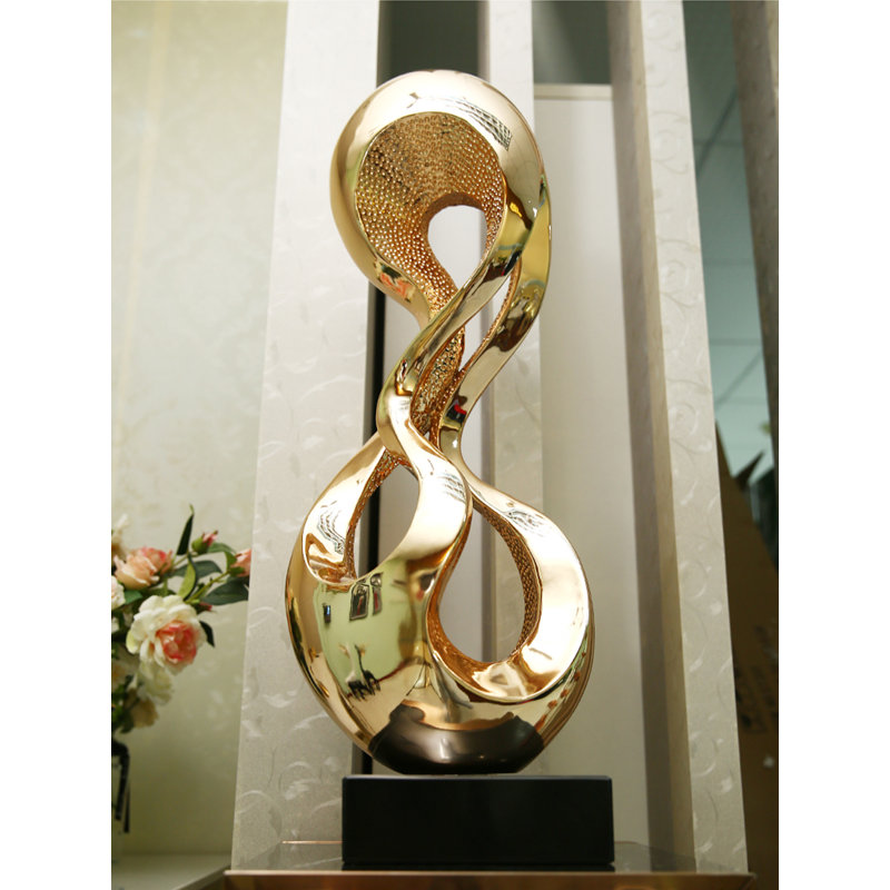 Modern Minimalist Resin Electroplated Material Sculpture Decoration Item