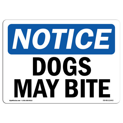Dogs May Bite Sign