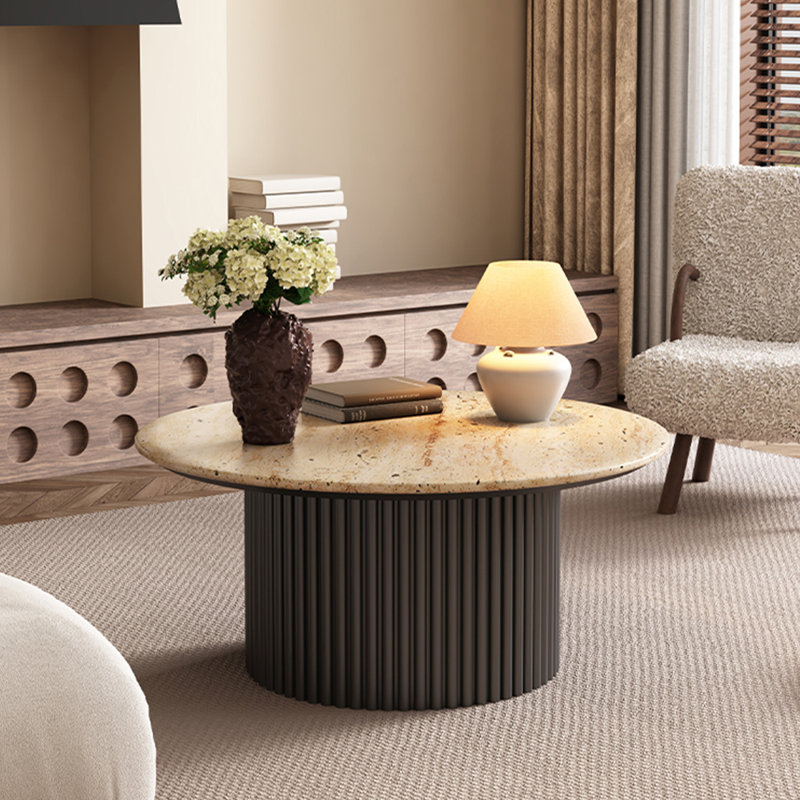 Table basse Light Luxury, Noir, H 13,77 po x L 23,62 po x l 23,62 po