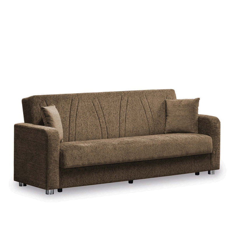 Canapé-lit rembourré avec rangement Primenest Gravita, Beige