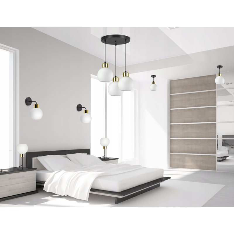 Bridgeton 3 - Light Black/Gold Cluster Pendant