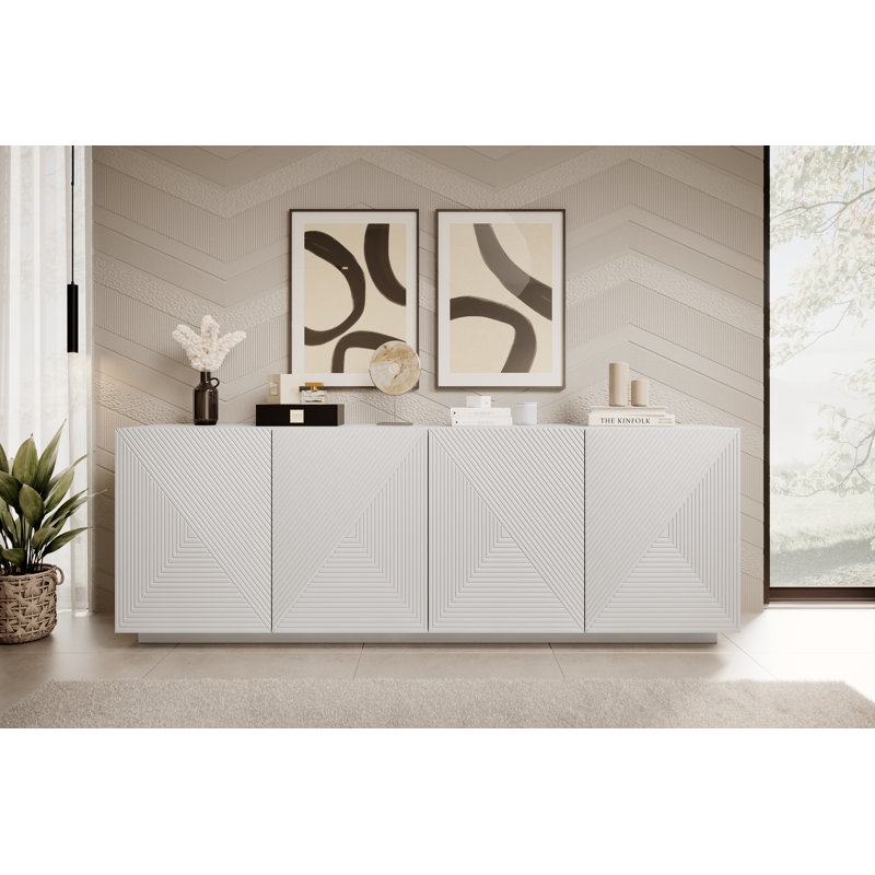 Meisel 200cm Sideboard, White Matte
