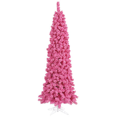 Flocked Pink Fir Artificial Fir Christmas Tree