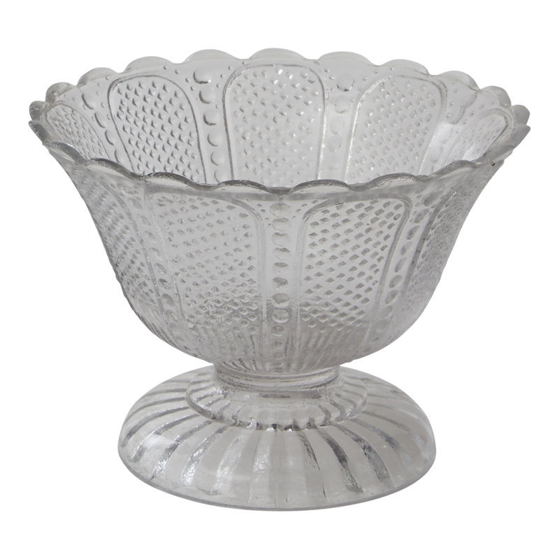 Vase de table en verre Harrison-Jay, H 5,25 po x l 7 po x P 7 po