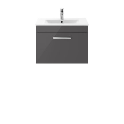 Athena 605mm Single Bathroom Vanity with Integrated Ceramic Basin