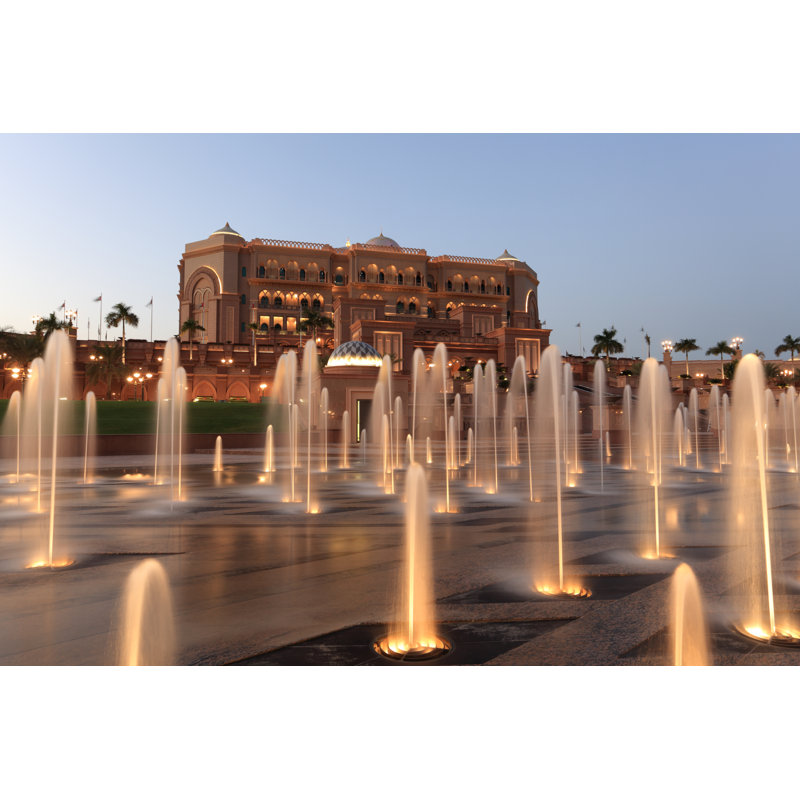 Garrey Emirates Palace At Night - Wrapped Canvas Print, 61cm H x 91cm W x 3.8cm D