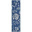 Tapis bleu marine en polyester tissé à la machine tissé à la machine intérieur / extérieur Charyse-109572520