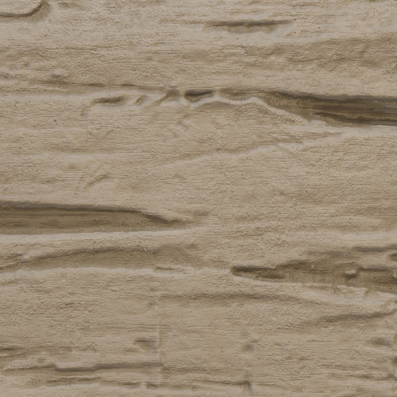 Hand Hewn Endurathane Faux Wood Beam Plank, Champagne Mist, 6" H x 72" W x 1" D