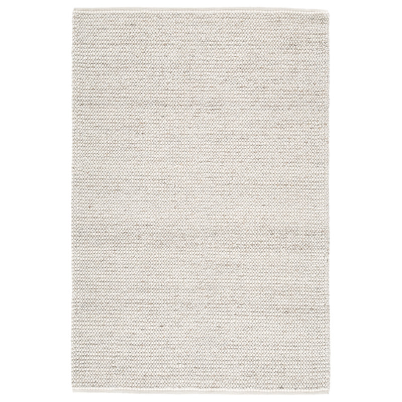Tapis de couleur unie en laine et polyester tissé à la machine Sandrine, Rectangle 5 pi x 7 pi