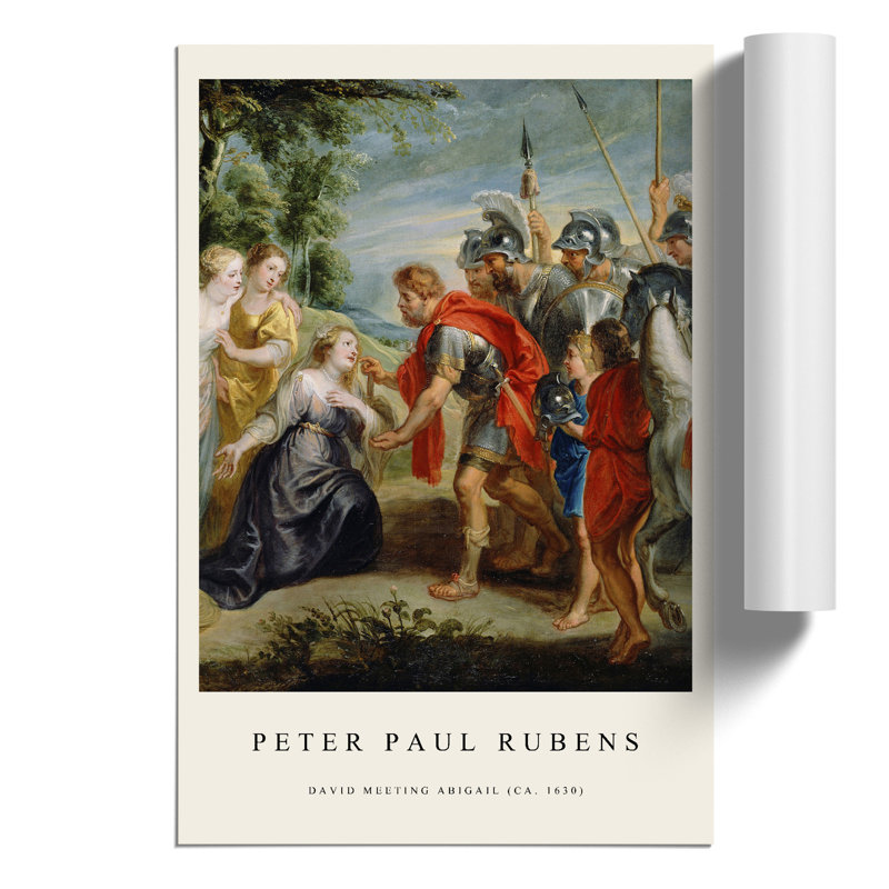 Abigai And David by Peter Paul Rubens - No Frame Painting, 59cm H x 42cm W x 0.1cm D
