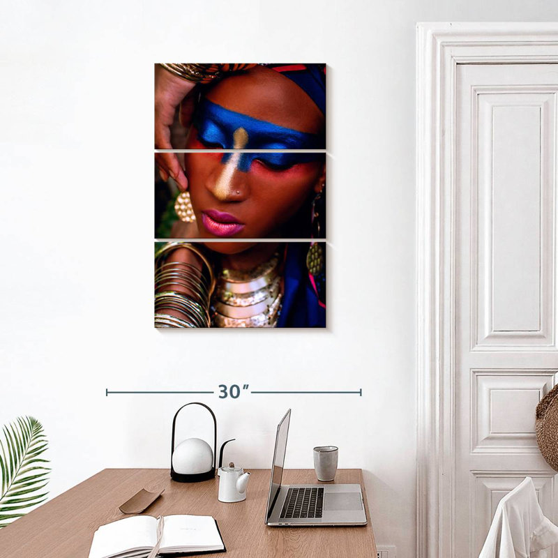 Maquilleur, femme africaine, H 32 po x l 20 po