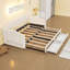 Lit de jour simple TG rembourré avec couchette extensible, éclairage à DEL intégré et tiroirs de rangement-1743101026