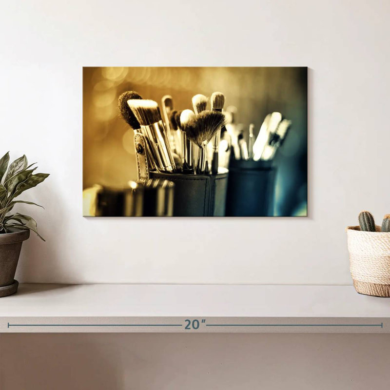Shuttleworth Vintage Makeup Brushes, 8" H x 12" W