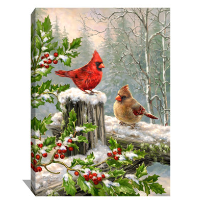 Winter Visitors Canvas Wall Art