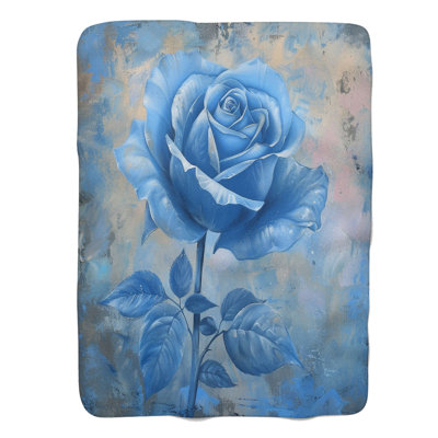 Pastel Rose Patterns - 1 Piece Premium Sherpa Blanket