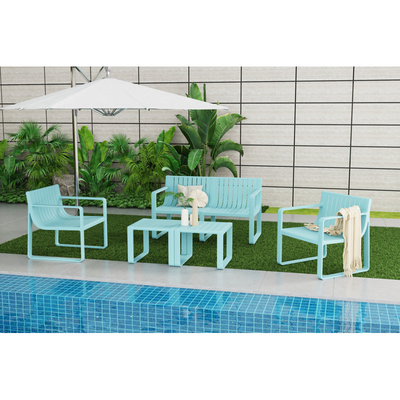 Werph Patio Conversation Set, Blue