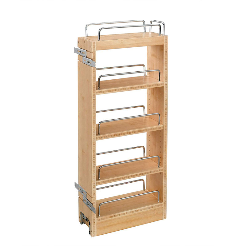 Support de rangement mural avec système d'organisation escamotable pour armoire de cuisine Rev-A-Shelf