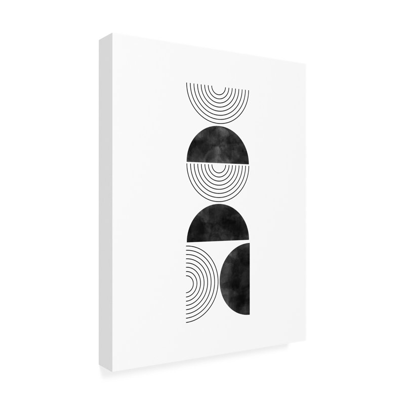 Œuvre d'art sur toile noire Elena Ristova, H 14 po x l 19 po