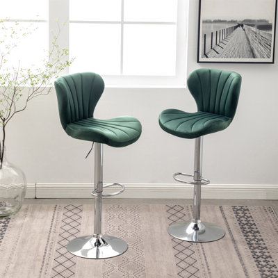 Laronzo Swivel Upholstered Adjustable Height Counter Stool