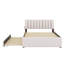 Lit plateforme tapissier avec lit gigogne-147892200