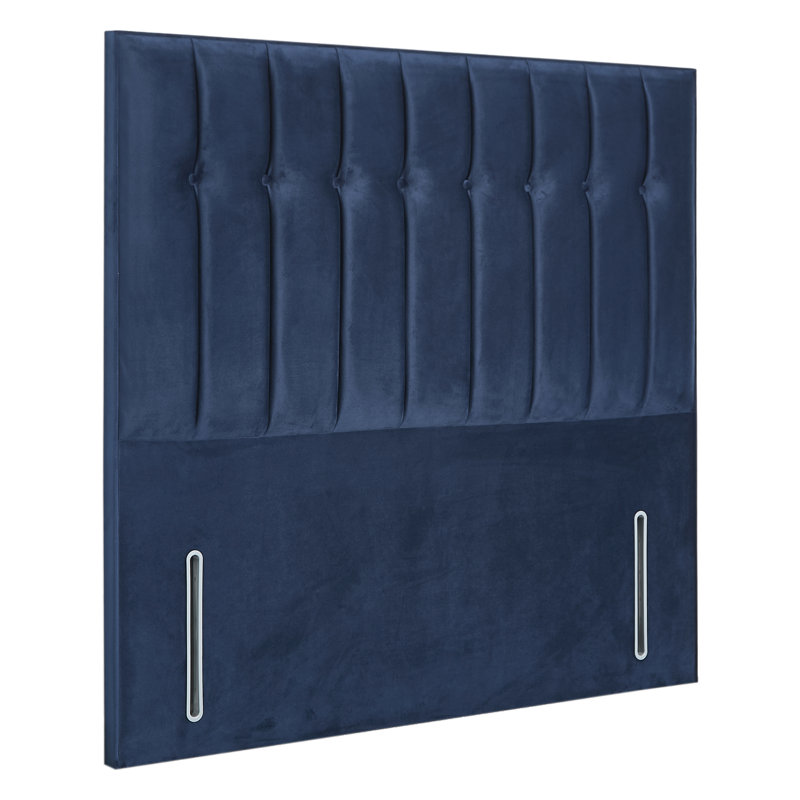 Robbins Upholstered Headboard, Single (3'), Plush Navy, Velvet