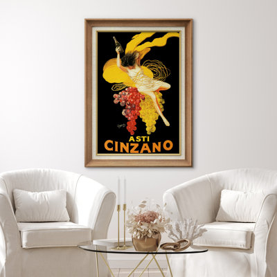 «Vintage Asti Cinzano Wine», affiche, publicité rétro italienne, impression sur toile encadrée, impression sur toile