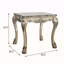 Table de bout carrée rétro blanc os