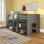 Lit mezzanine simple en bois massif Decimus