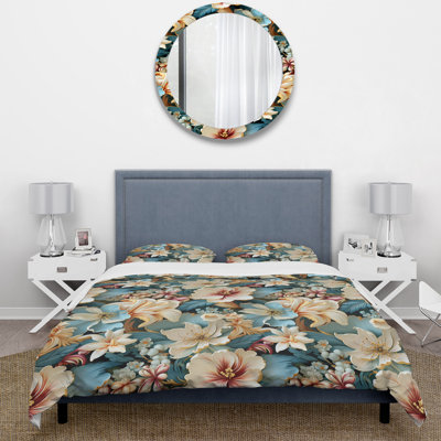 Ensemble de housse de couette floral