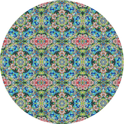 Tapis décoratif bleu