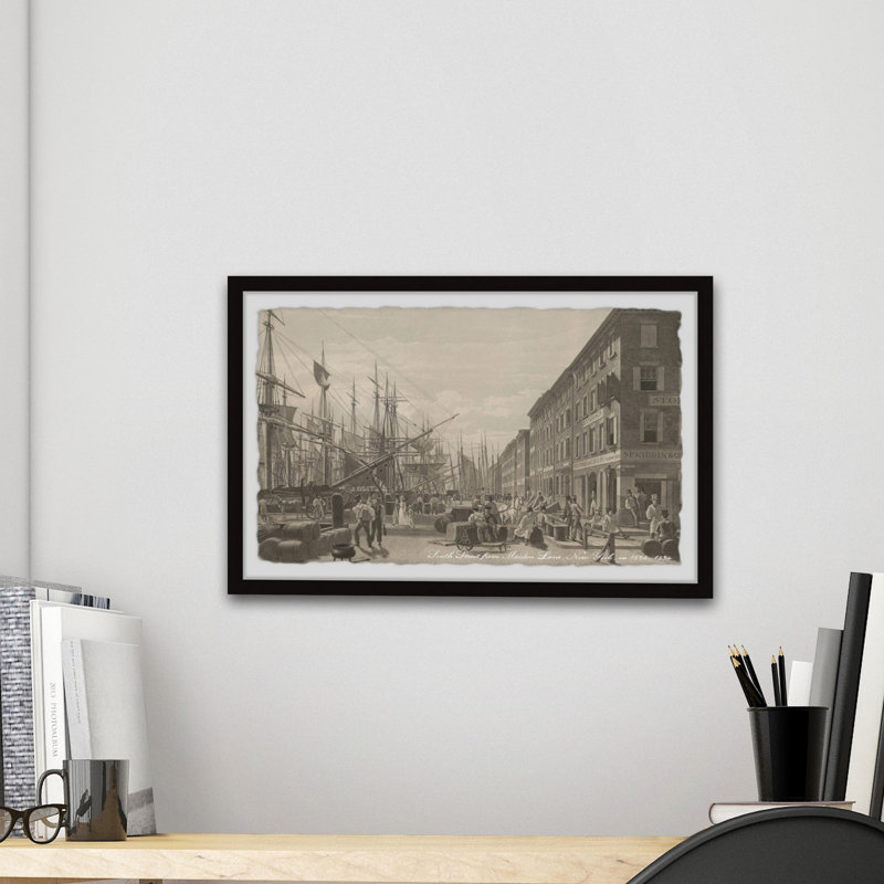 Seaport - Cadre photo, impression sur papier, H 20 po x l 30 po x P 1,5 po