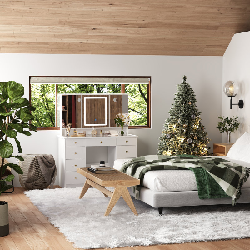 Coiffeuse, Blanc / Blanc