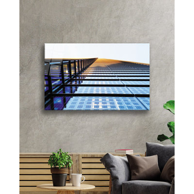 Peinture élégante en verre trempé décoratif, 27,6 po x 43,3 po | 100% verre trempé, épaisseur: 0,16 pouce | Superbe décoration intérieure pour le salon, le bureau ou la galerie | Pièce d'art unique, durable et élégante