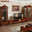Vitrines en bois massif marron et verre