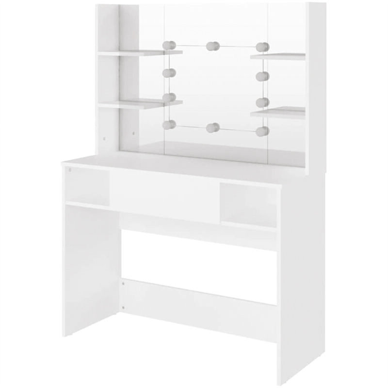 Wafrt Dressing Table with Mirror, White