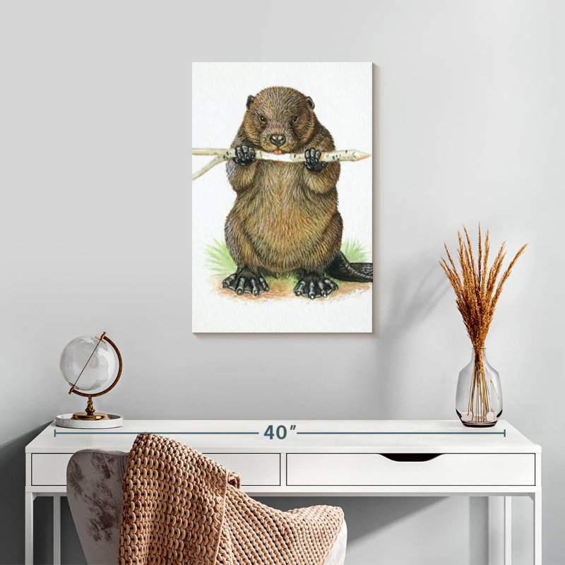 Beaver mangeur de branches Brampt, H 24 po x l 16 po