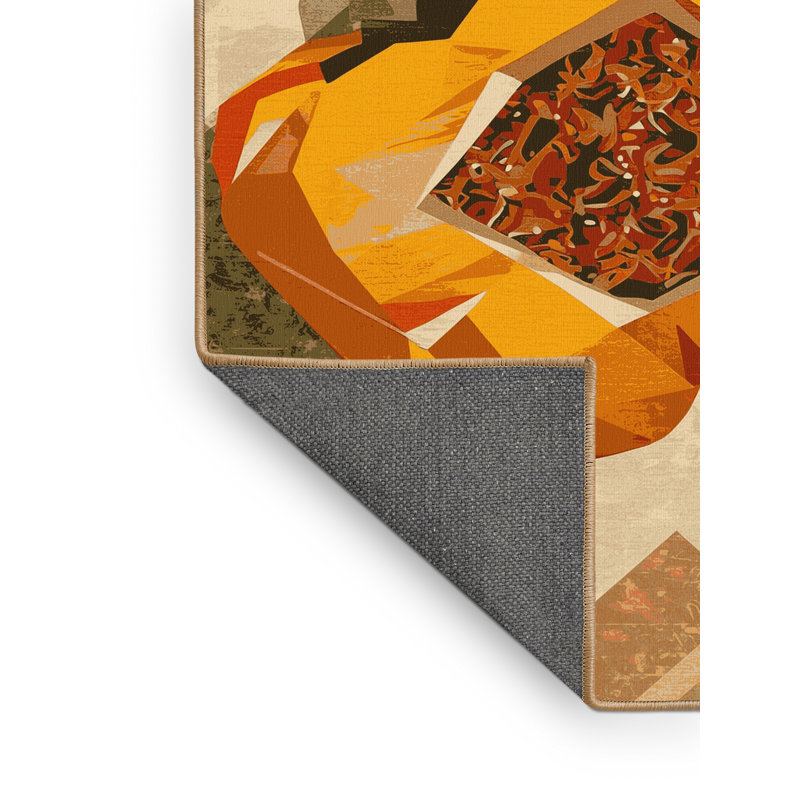 Tapis moelleux moelleux et moelleux à poils longs d'inspiration mondiale Nyack en brun - reliure brun clair, 8 x 12